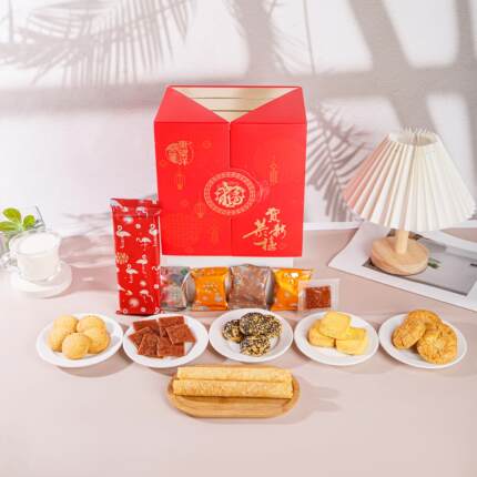 东望洋聚宝盆年货礼盒送礼佳品750g三层礼盒