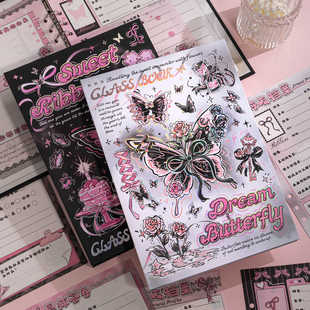 蝴蝶同学录小学生六年级毕业纪念册2025年新款高颜值女生小众ins风不撞款精致活页本初中生初三男孩通讯录