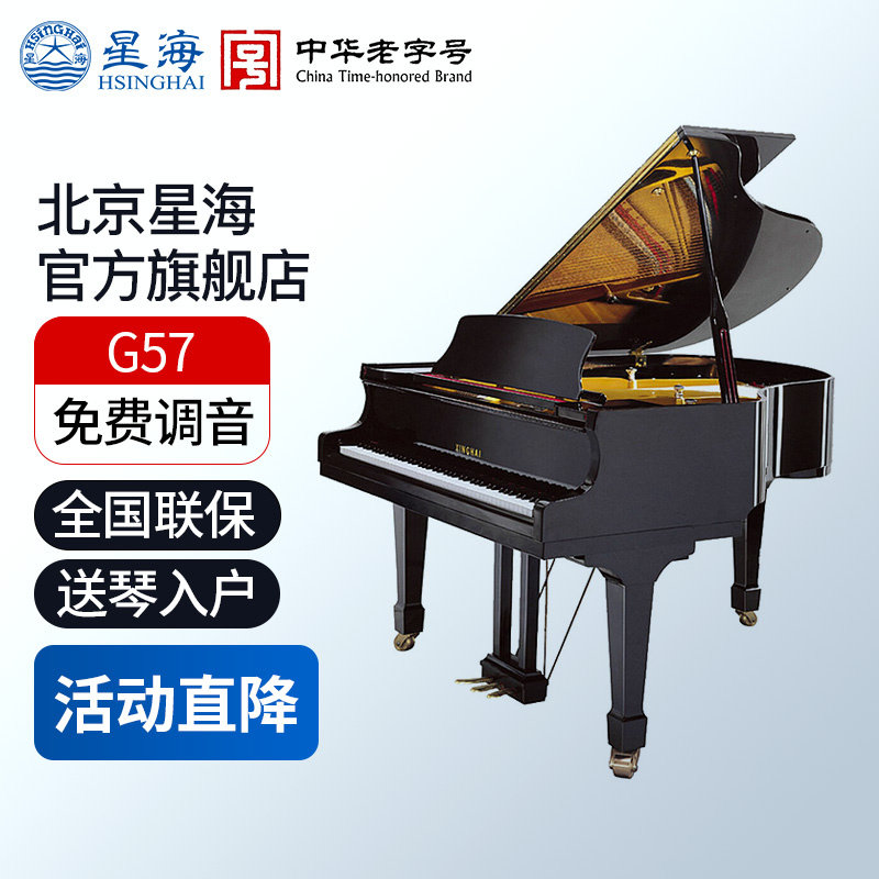 星海钢琴卧式三角琴专业演奏G57