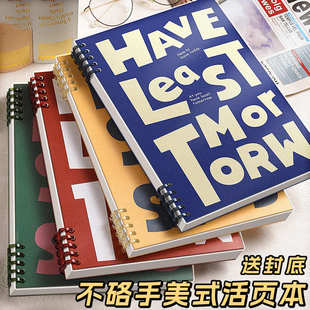 新款美式复古b5活页本a5可拆卸不硌手笔记本子a4简约学生用记事本