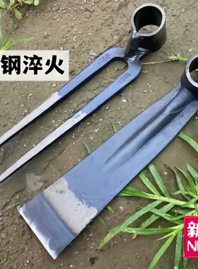 锄头镐头锰钢手工锻打一体窄长