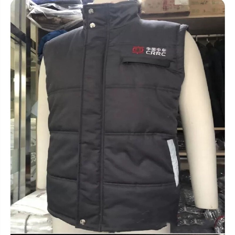 NHR（服饰）中国中车工作服冬季棉服棉马甲灰色工装工厂车间包邮