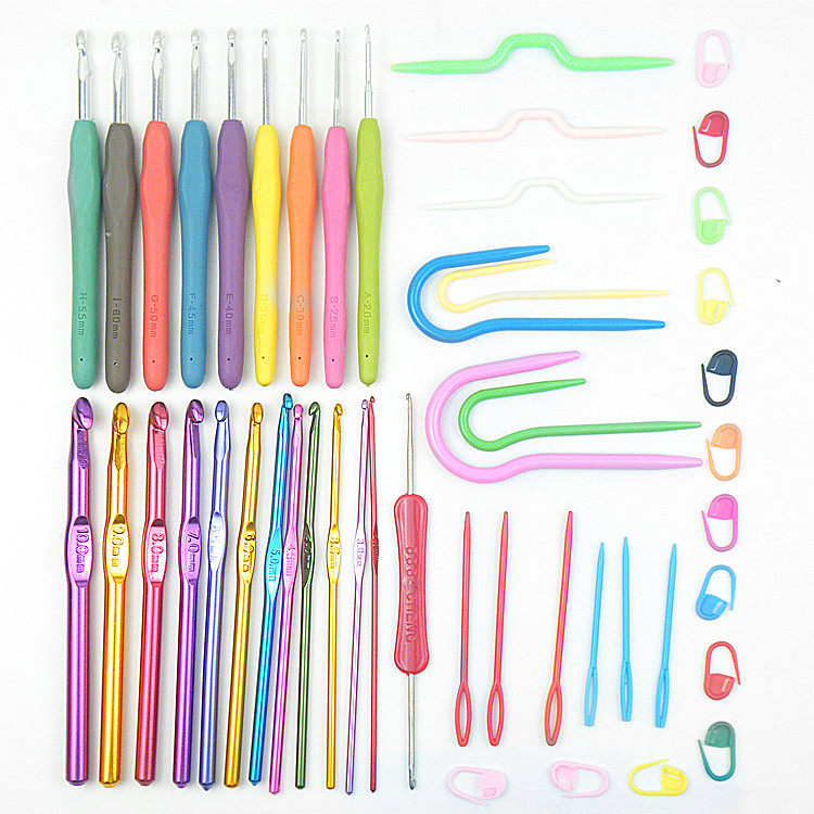 鈎針勾針手工編織毛線工具鈎口罩繩子鈎針彩金屬勾針麻花記號扣針在類目 居家布藝, 縫紉DIY材料、工具及成品, 針中 - 來自Buy2taobao.com提供專業的淘寶代購服務