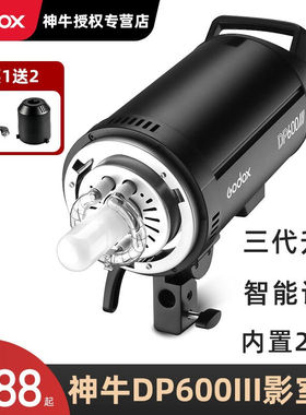 神牛（Godox）DP600III三代摄影灯闪光灯人像600w影棚补光室内柔