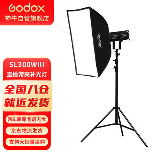 神牛(Godox)SL300W三代摄影补光灯直播影棚拍照视频led柔光灯主播