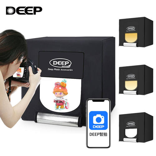 德普（DEEP）4040BiPS智能40cm摄影棚小型LED双色温立体拍照柔光