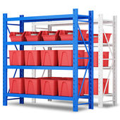 施尔福轻型货架仓储100kg 层家用置物架仓库货架库房展示架金属层