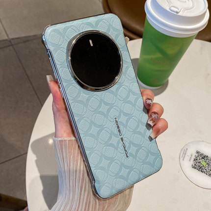 无边框圆周纹适用荣耀magic7手机壳magic7pro高端皮质magic6超薄x60男款magic6pro皮纹压印x60pro硬壳术6创意