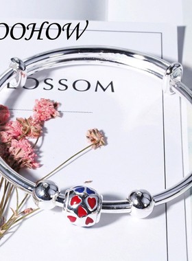 爱心礼物纯银手镯送闺蜜