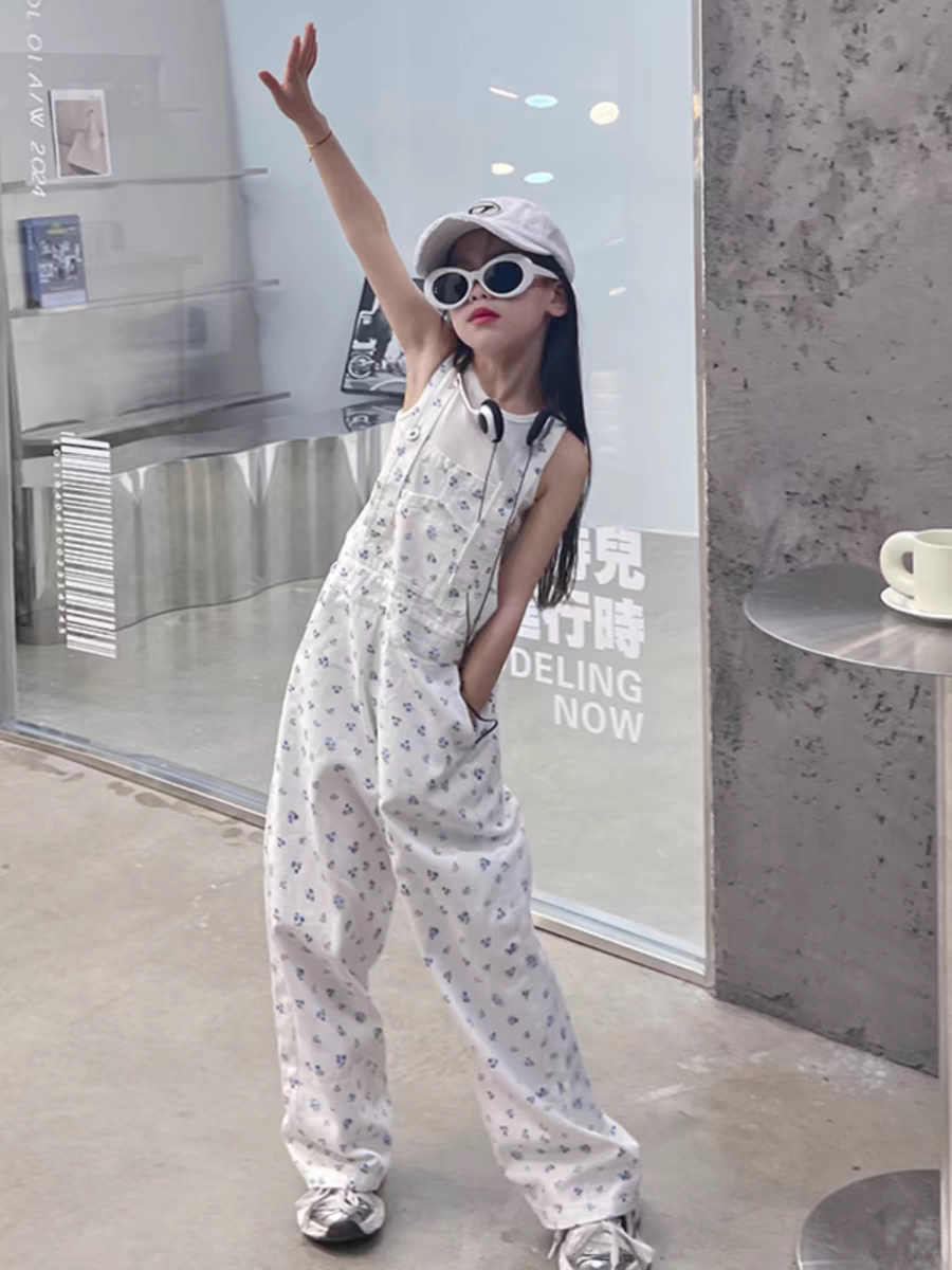 女童背带裤春秋2025新款韩系裤子