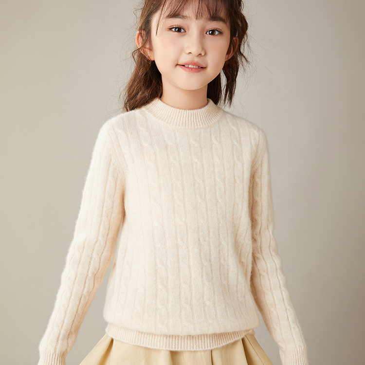 加厚羊毛衫圆领羊绒衫男儿童毛衣