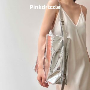 Pinkdrizzle设计师银月单肩手拿斜挎包牛皮可拆卸腋下包24年新款