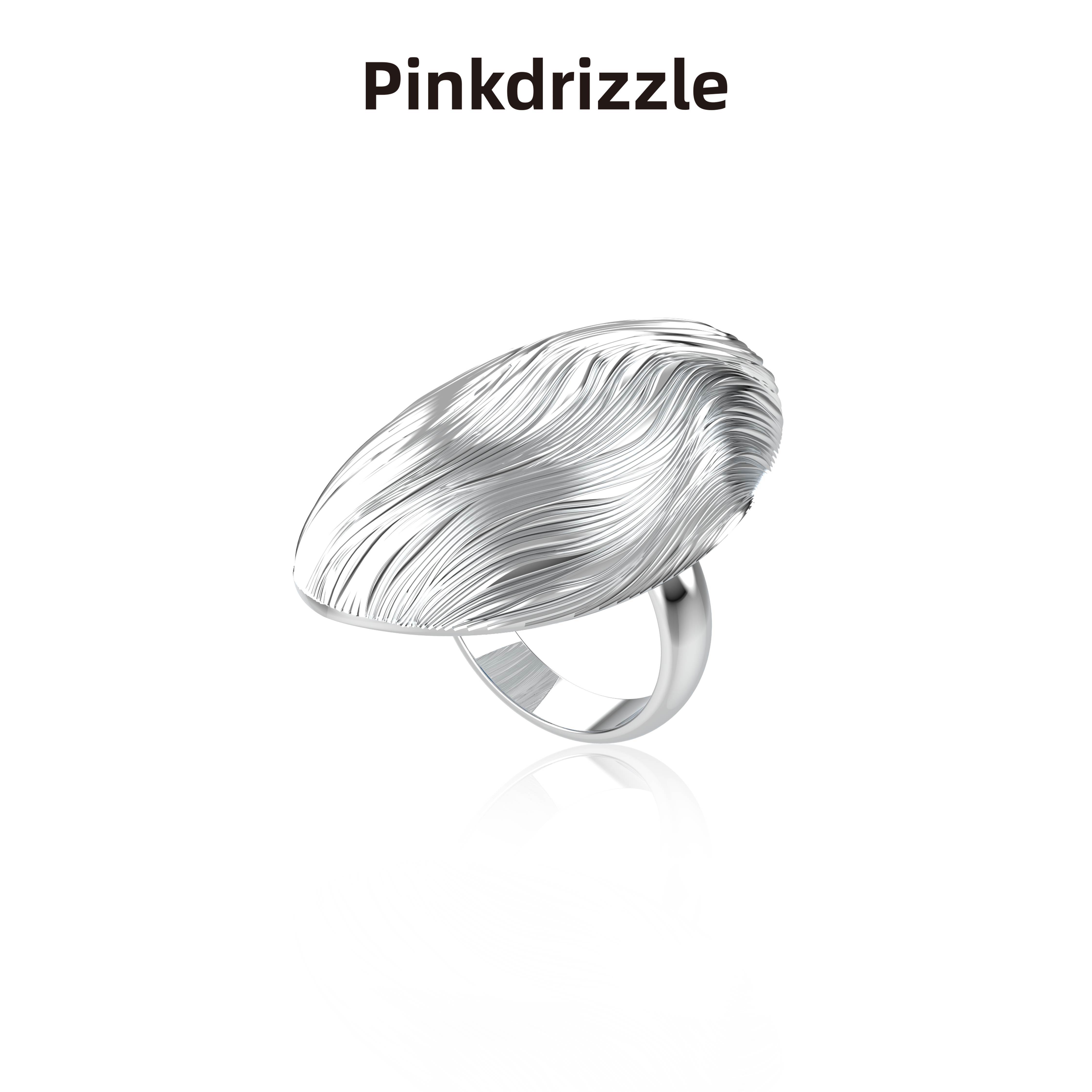 小众设计波澜不惊纹理戒指