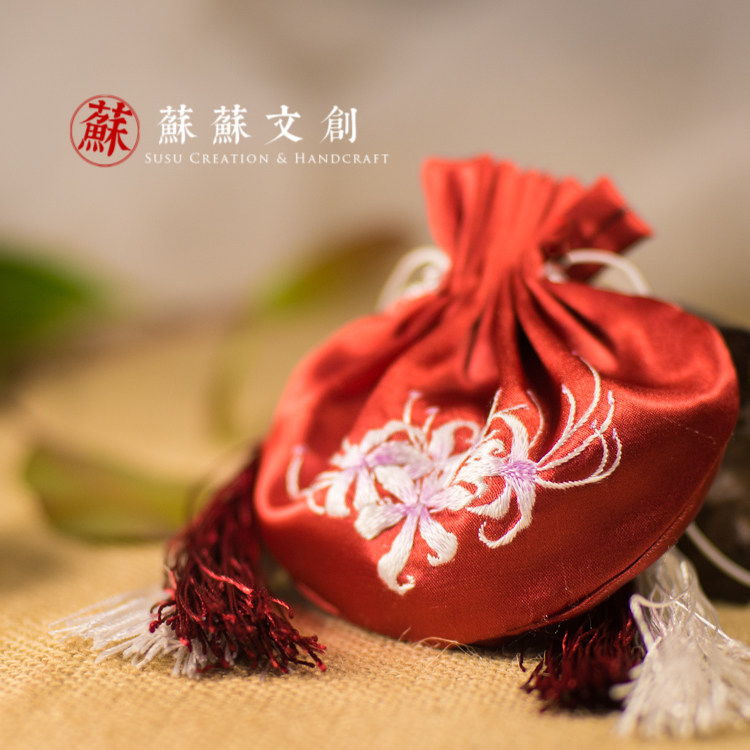 苏苏文创 彼岸花苏绣刺绣古风汉苏绣