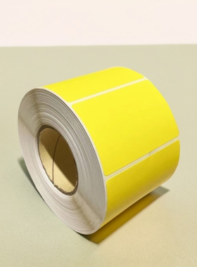 黄色橙色绿色蓝色pvc五防彩色热敏合成纸防水撕不烂标签生鲜冷链