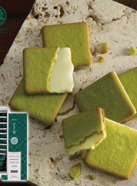 日本进口Kyoto Veneto京都宇治抹茶饼干白巧克力夹心零食伴手礼盒