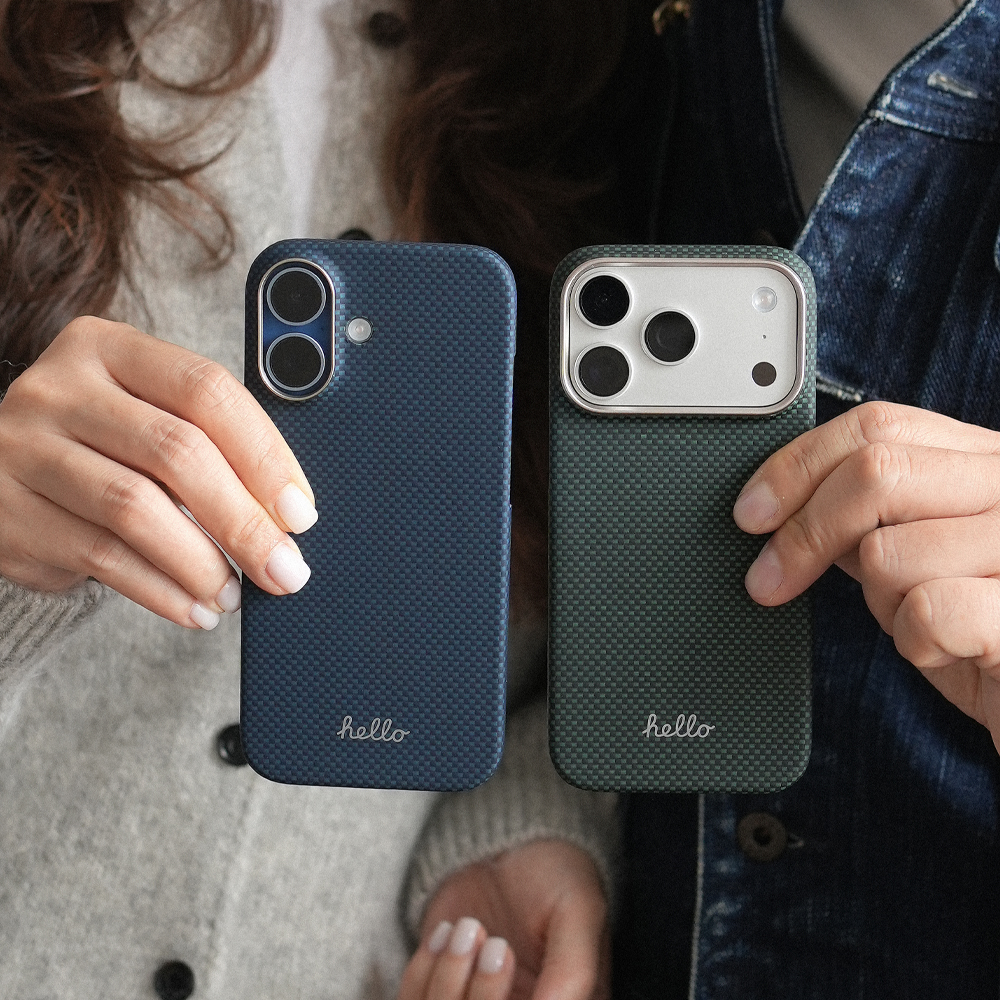 阿慕良品MESAP纤影超轻适用新款苹果iPhone17ProMax Hello金属标超薄凯夫拉芳纶纤维磁吸保护套编织壳男女