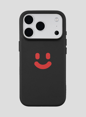 阿慕良品MESAP真皮头层牛皮全包笑脸系列高级原创时尚适用于iPhone17ProMax高端磁吸手机保护壳