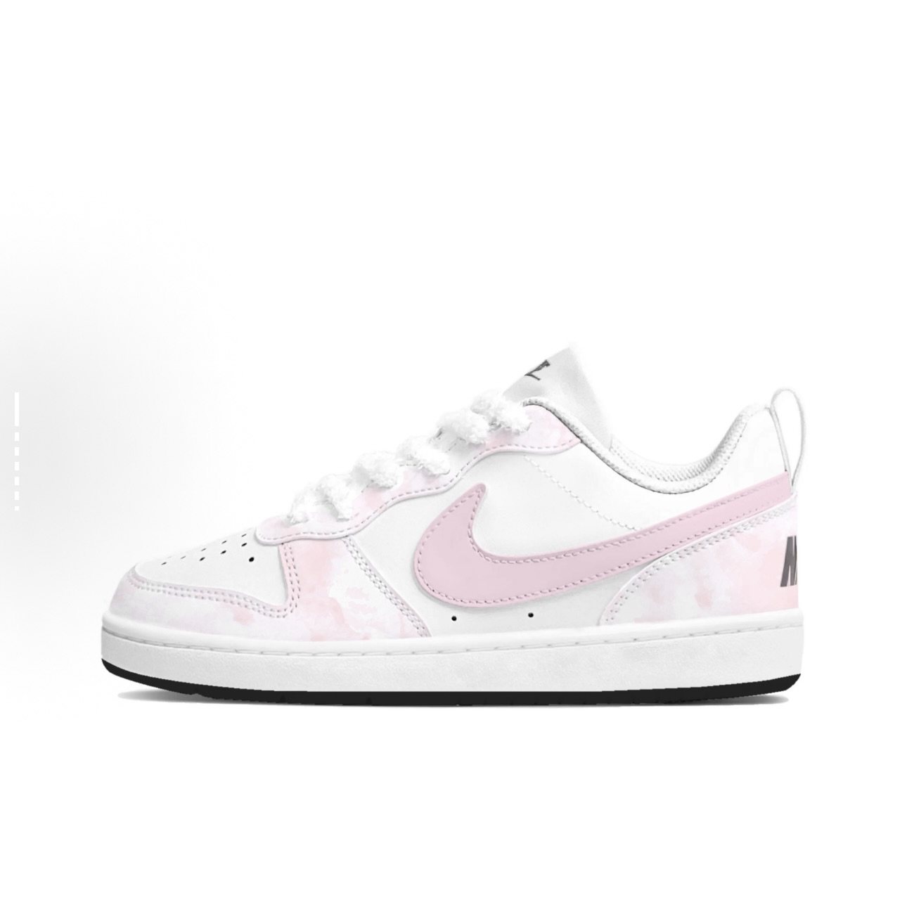 定制球鞋NikeCourtBorough粉雾甜心少女清新夏日 可爱低帮白粉色,运动鞋new,板鞋,淘宝优惠券,粉丝福利购,淘宝优惠卷