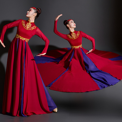 古典舞新款蒙古服大摆裙