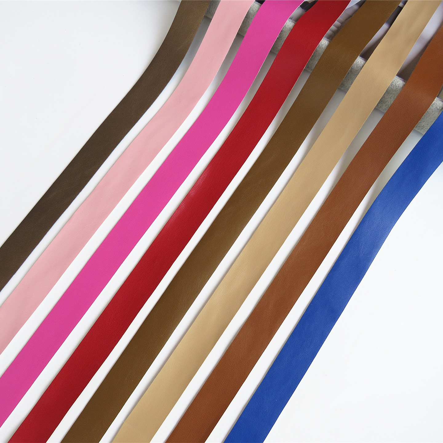 单层pu皮革彩色服装包边条压线车边皮条超薄手工DIY家居制作皮带