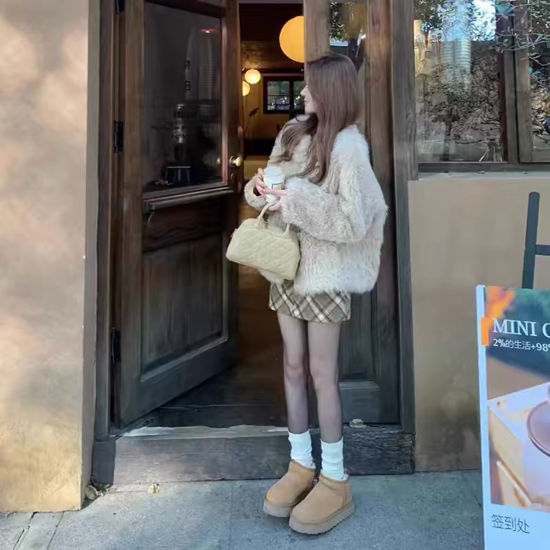 外套开衫慵懒上衣高腰半身裙潮