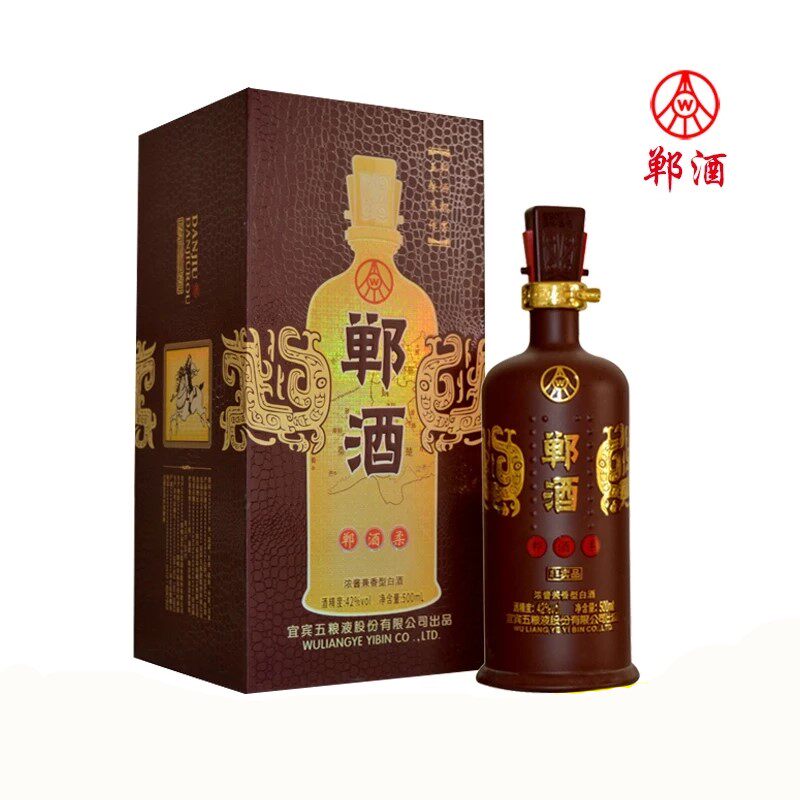 42度永不分梨郸酒柔紫郸500ml瓶浓酱兼香型酒正品包邮礼盒装高端