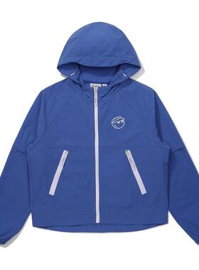 代购MALBON GOLF女士运动夹克防风透气轻便保暖聚酯纤维蓝色