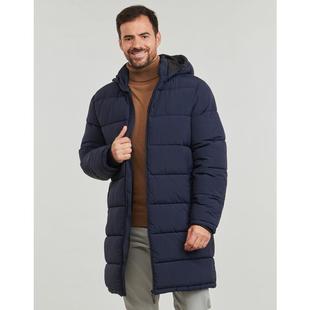 代购SELECTED思莱德男士羽绒服保暖防风轻盈连帽深蓝绗缝长袖