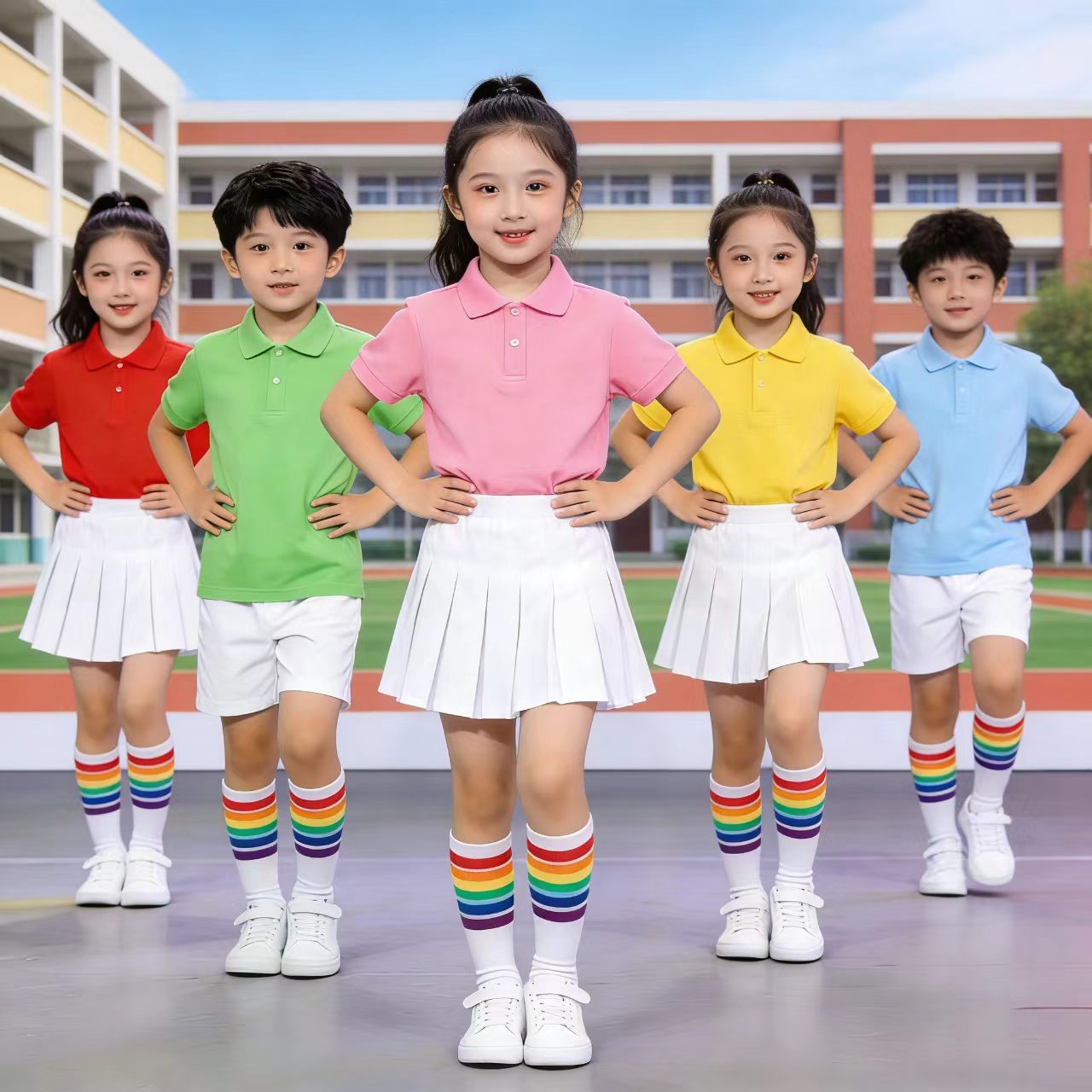 小学生运动会啦啦操演出服套装