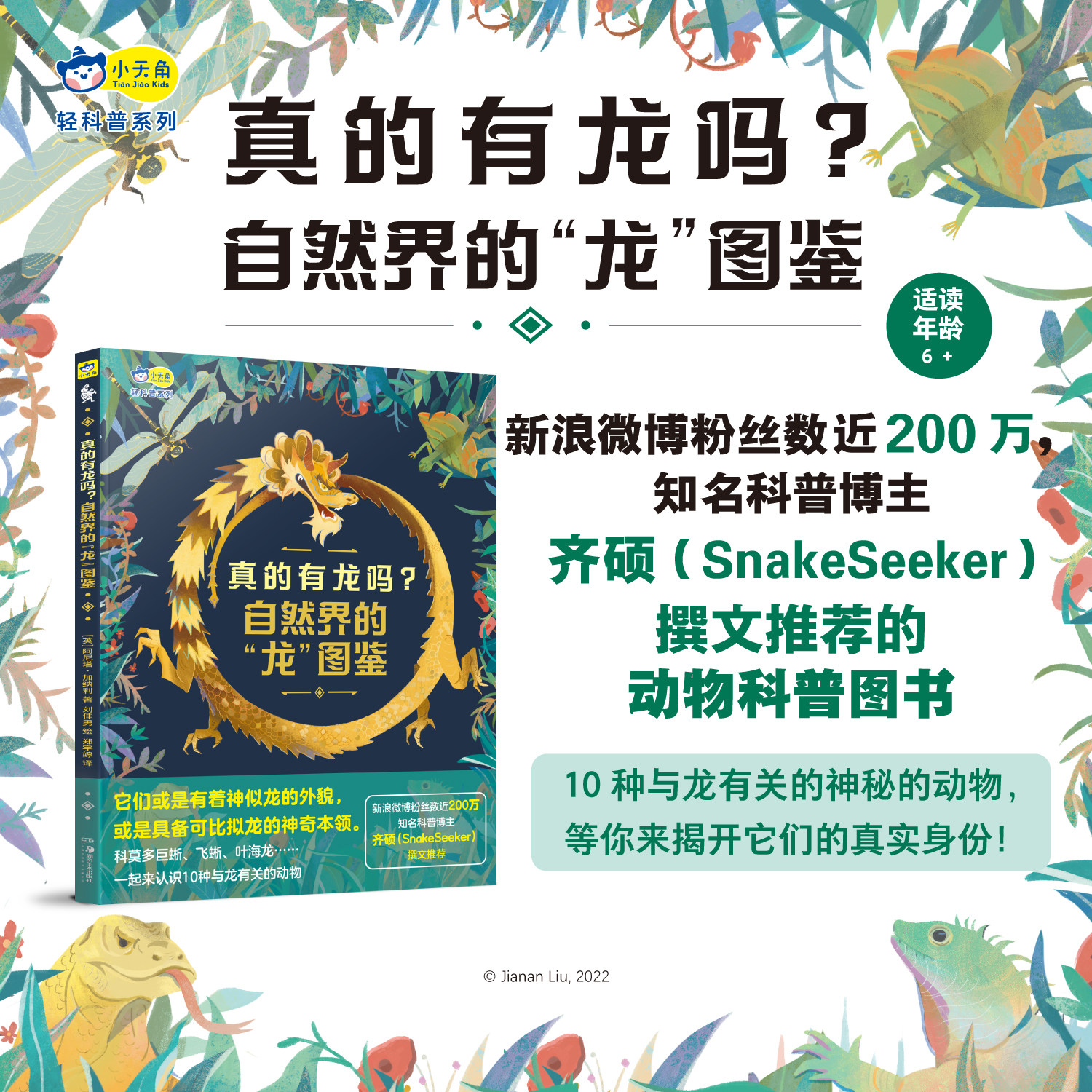 现货正版 真的有龙吗？自然界的“龙”图鉴，高清特写照片揭秘10种神秘的“龙”的真实身份阿尼塔·加纳利著天闻角川湖南美术出版