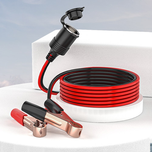 汽车电瓶夹转点烟口改装