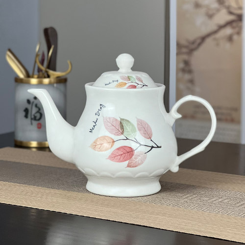 陶瓷家用冷水壶套装客厅耐高温过滤泡茶壶简约中式茶杯茶壶整套