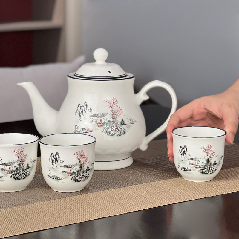 陶瓷过滤茶壶茶具套装家用轻奢高档泡茶专用一整套功夫茶壶喝茶杯图片