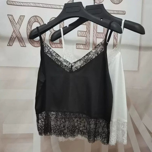 洋气性感简约蕾丝V领吊带背心