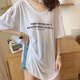 休闲加肥百搭防晒罩衫 宽松薄款 潮 针织t恤女夏季 300斤胖MM冰丝短袖
