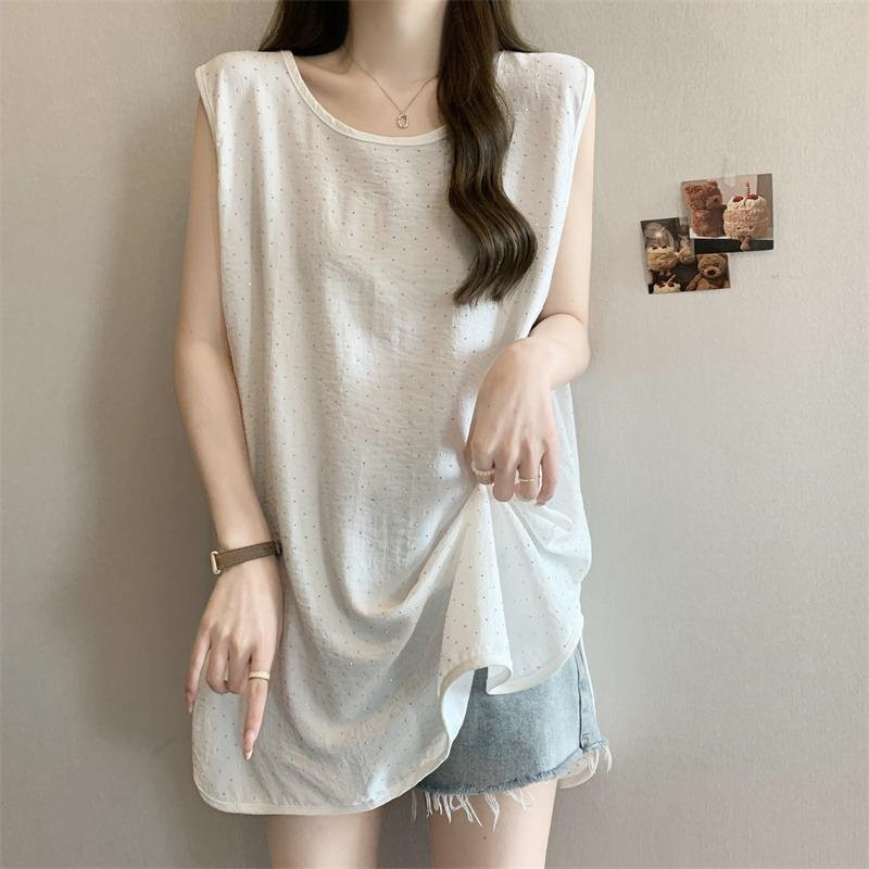 胖MM300斤大码慵懒风时尚无袖背心女夏季外穿内搭宽松遮肚T恤上衣,女装/女士精品,背心吊带,淘宝优惠券,粉丝福利购,淘宝优惠卷