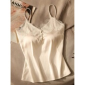 胖MM纯欲风性感宽松简约显瘦吊带背心女300斤大码 无袖 蕾丝V领上衣