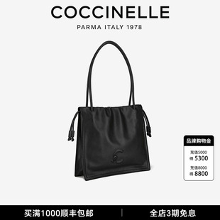 COCCINELLE可奇奈尔26新款DULSE手提手拎牛皮革简约软皮包约会女