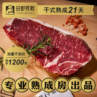 干式 熟成21天西冷牛排澳洲谷饲100天去壳净重1200g奶酪香味0添加