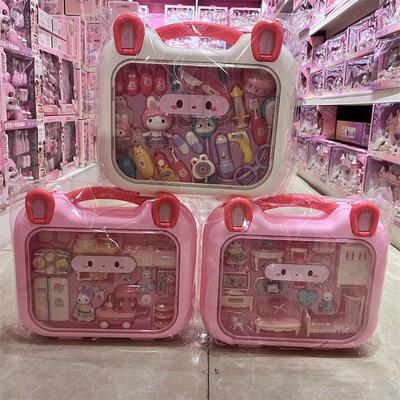 女孩听诊器打针扮演医疗箱