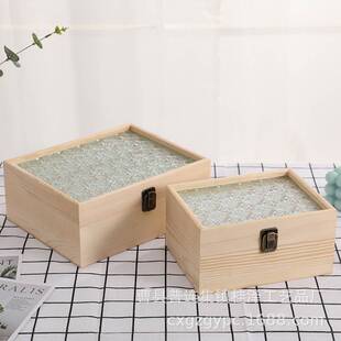 海棠花玻璃翻盖包装礼品木盒子通用书籍伴手礼朋友生日宴会百岁