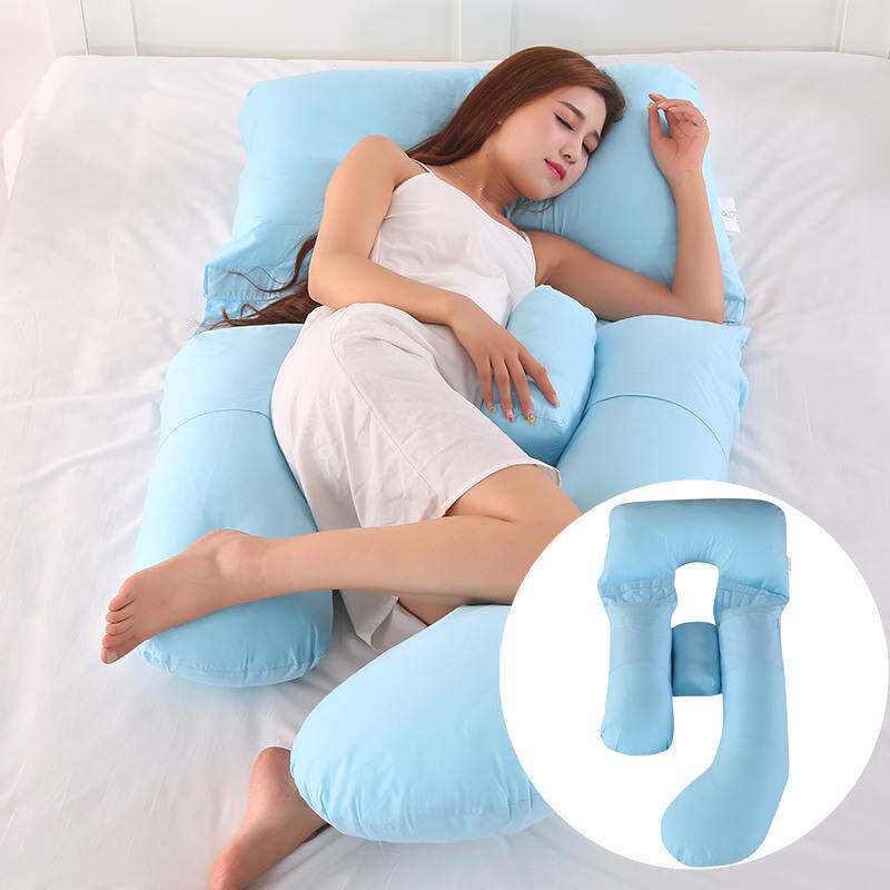孕妇枕精梳棉侧睡枕可分体靠垫抱枕哺乳枕孕妇用品u形枕头纯棉U型