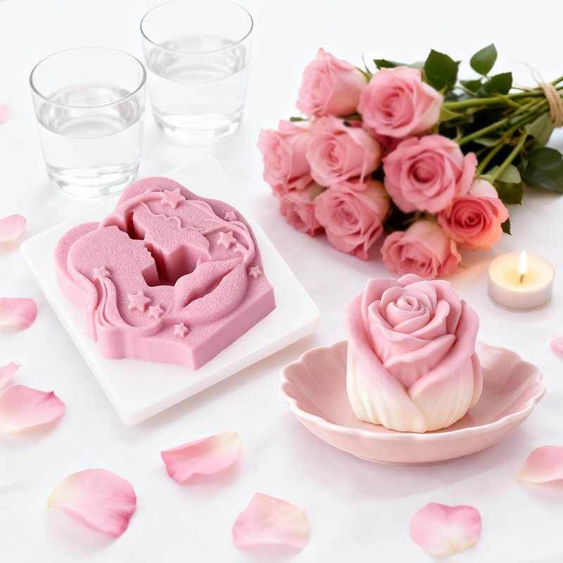榛珍居情人节粉瑰爱意慕斯蛋糕硅胶模具下午茶甜品蛋糕冰淇淋模具,厨房/烹饪用具,烘焙模具,淘宝优惠券,粉丝福利购,淘宝优惠卷