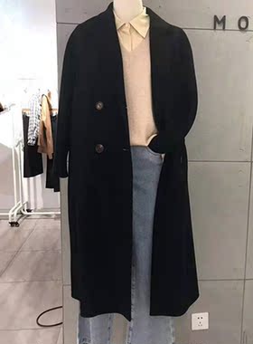 MM商场同款断码特价2025冬款羊毛呢大衣双面呢外套女5CA170564