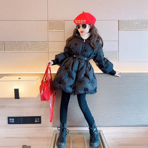 白鸭绒冬季保暖收腰上衣