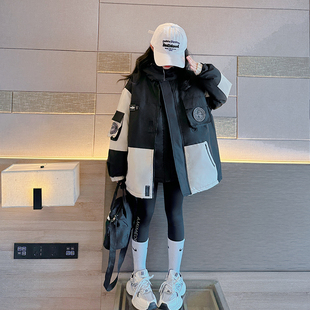 女童三合一羽绒服2025新款儿童保暖羽绒内胆女大童冬季加厚冲锋衣