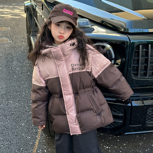 加厚保暖外套 白鸭绒上衣大童女孩冬装 女童羽绒服2025新款 儿童冬季