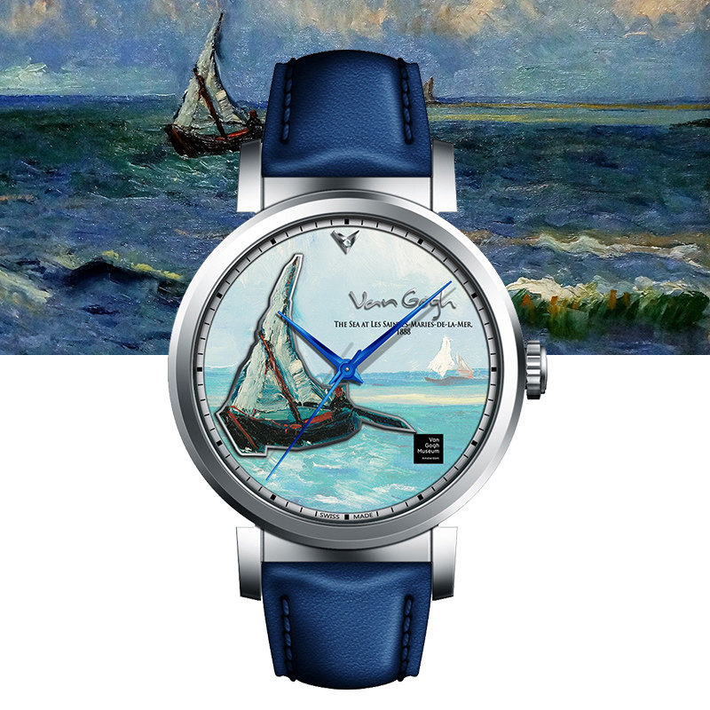 van gogh梵高手表男自画像油画石英腕表瑞士进口