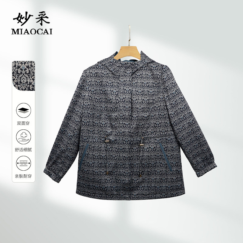 妈妈装春秋款中老年女装双面穿图片